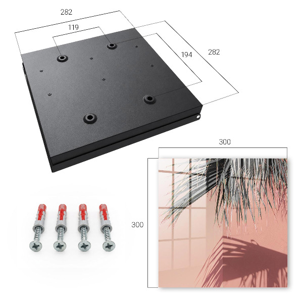 Schlüsselbox für die Wand im Design Tropische Eleganz