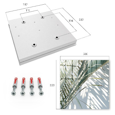 Schlüsselkasten mit Motiv Palmen und Schatten