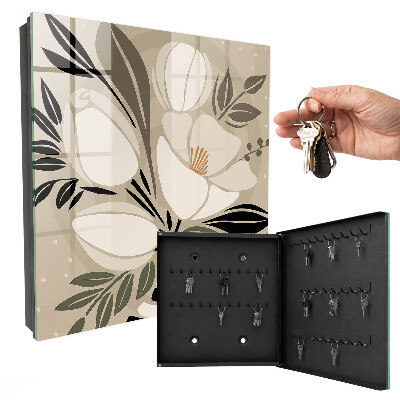 Schlüsselbox mit floralem Minimalismus-Design