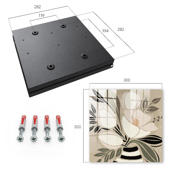 Schlüsselbox mit floralem Minimalismus-Design