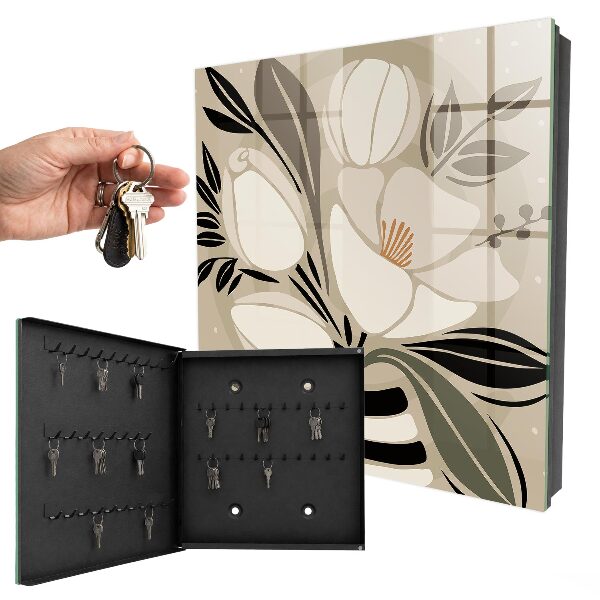 Schlüsselbox mit floralem Minimalismus-Design