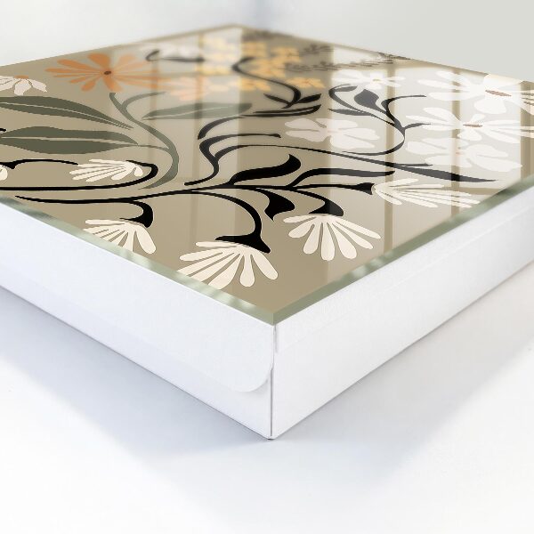 Schlüsselbox für die Wand mit Blumenmotiv