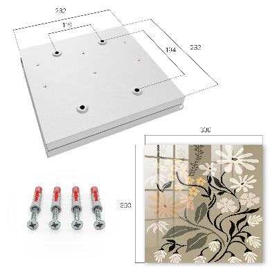 Schlüsselbox für die Wand mit Blumenmotiv