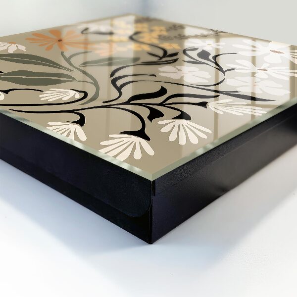 Schlüsselbox für die Wand mit Blumenmotiv