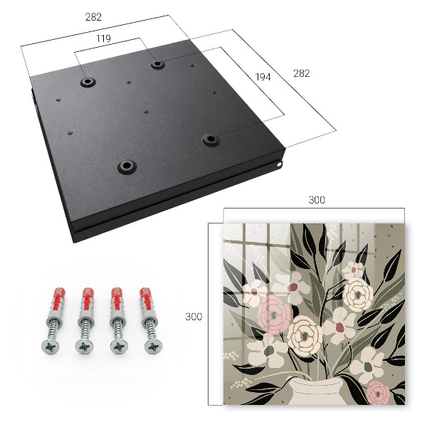 Schlüsselbox mit Blumenarrangement
