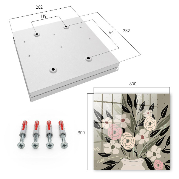 Schlüsselbox mit Blumenarrangement