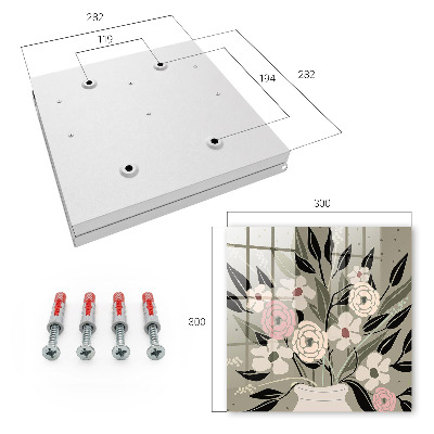 Schlüsselbox mit Blumenarrangement