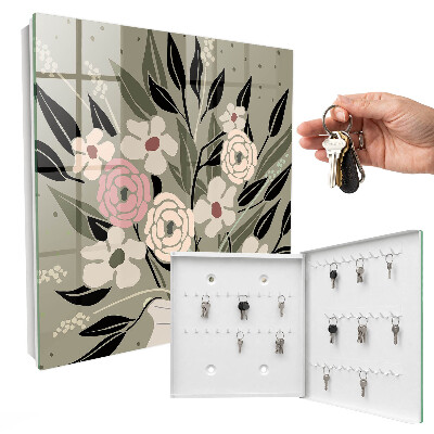 Schlüsselbox mit Blumenarrangement