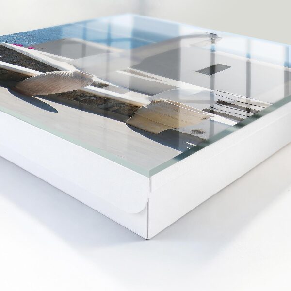 Schlüsselbox zur Wandmontage mit Motiv griechische Häuser am Meer