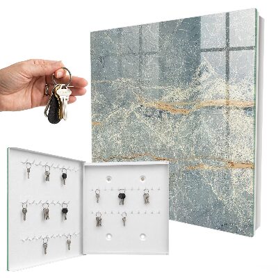 Schlüsselbox für die Wand mit Marmorstruktur