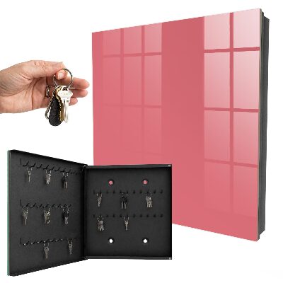 Schlüsselbox für die Wand in Lachsfarben
