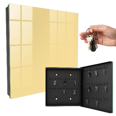 Schlüsselbox für die Wand in Cremegelb