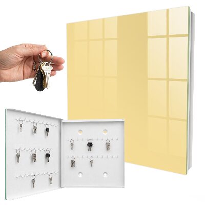 Schlüsselbox für die Wand in Cremegelb