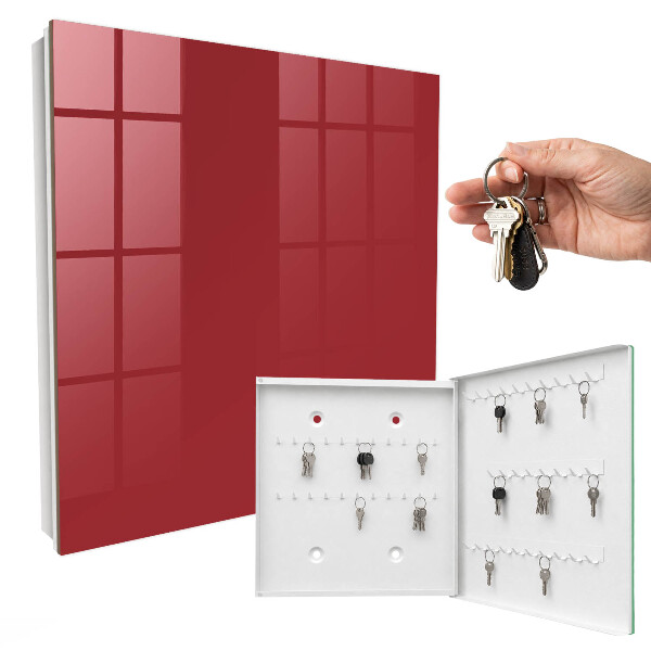 Schlüsselkasten in burgunderroter Farbe