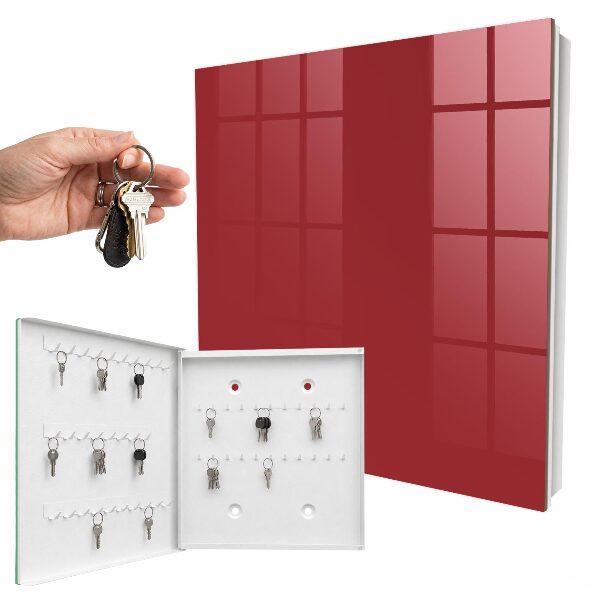 Schlüsselkasten in burgunderroter Farbe