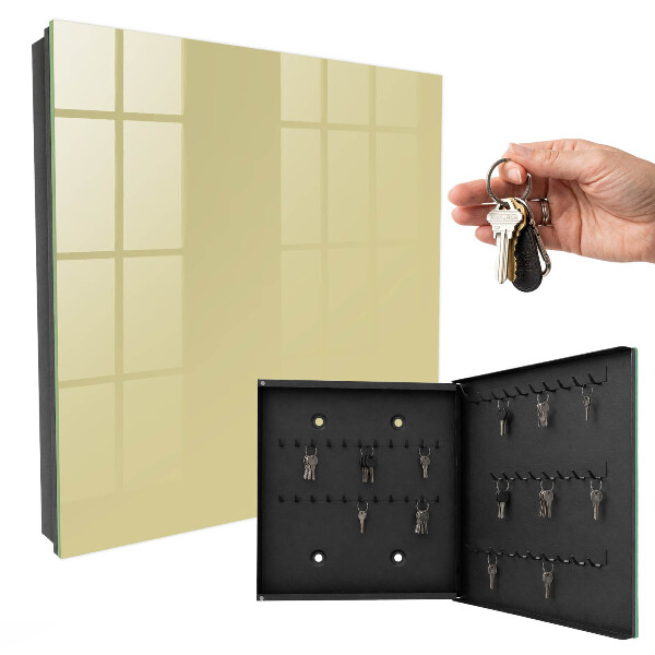 Schlüsselbox für die Wand in Pastellgelb
