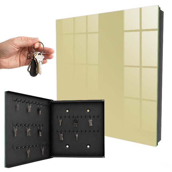 Schlüsselbox für die Wand in Pastellgelb