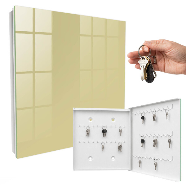 Schlüsselbox für die Wand in Pastellgelb