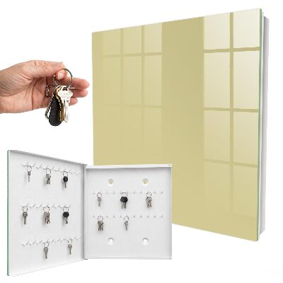 Schlüsselbox für die Wand in Pastellgelb