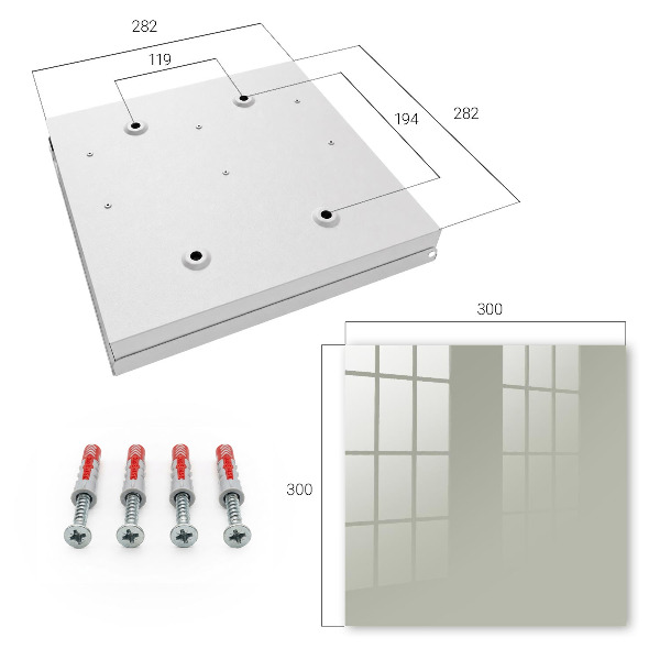 Schlüsselbox für die Wand in Neutralgrau