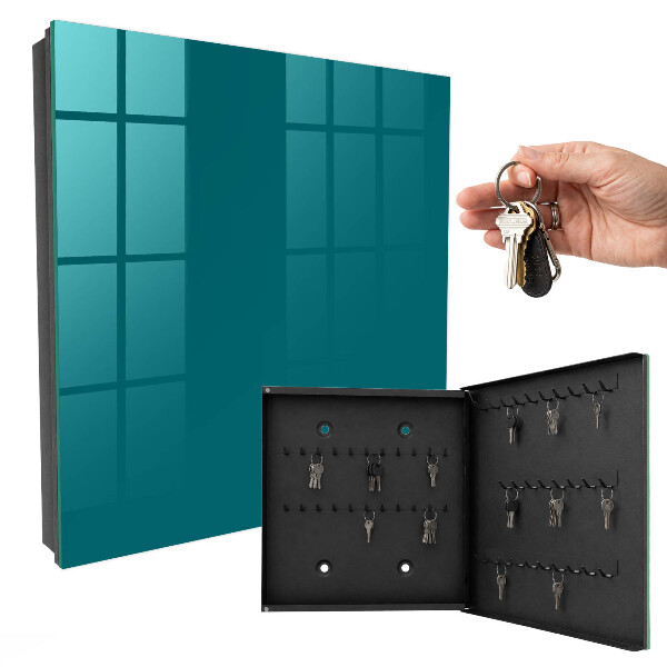 Schlüsselbox für die Wand in Dunkeltürkis