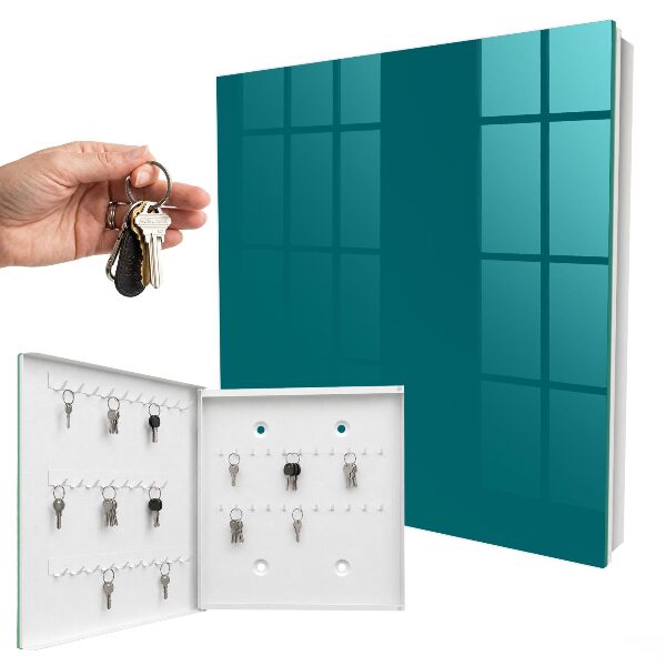 Schlüsselbox für die Wand in Dunkeltürkis