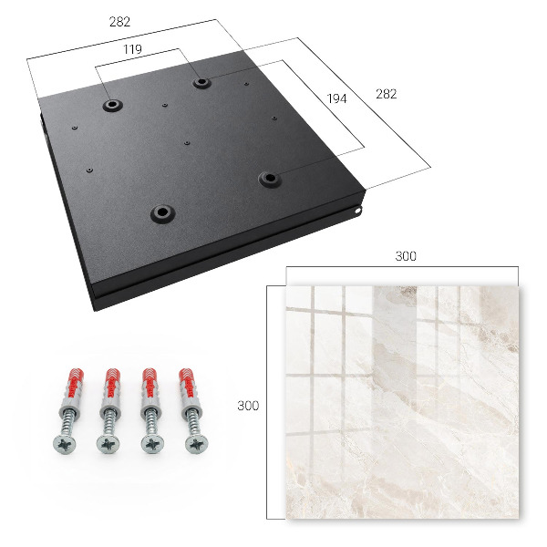 Schlüsselbox für die Wand in neutralem Marmor-Design