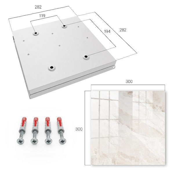 Schlüsselbox für die Wand in neutralem Marmor-Design