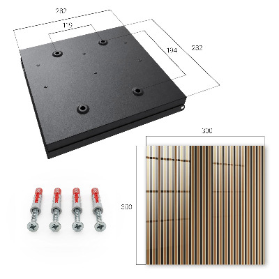 Schlüsselkasten mit minimalistischem Streifenmuster