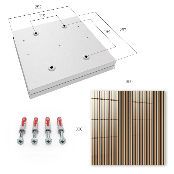 Schlüsselkasten mit minimalistischem Streifenmuster