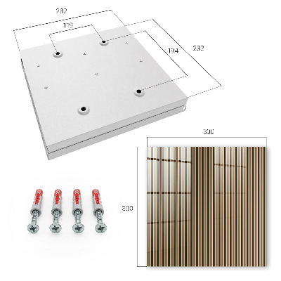 Schlüsselkasten mit minimalistischem Streifenmuster
