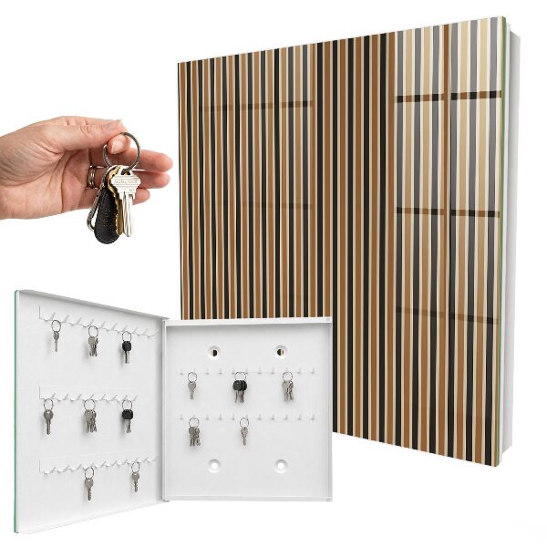 Schlüsselkasten mit minimalistischem Streifenmuster