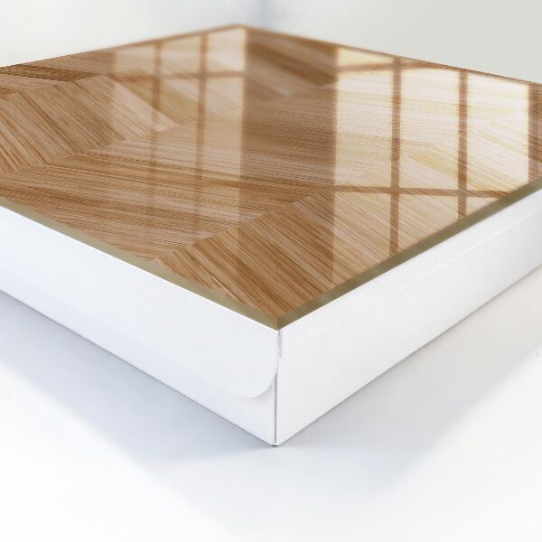 Schlüsselbox für die Wand aus Holz mit Fischgrätenmuster