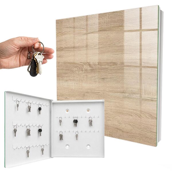 Schlüsselbox mit Holzstruktur