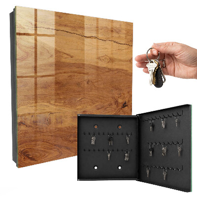 Schlüsselbox für die Wand mit Holzstruktur