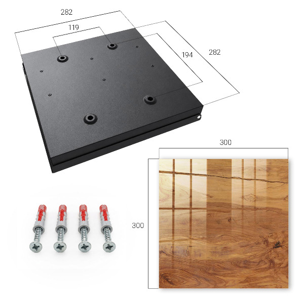 Schlüsselbox für die Wand mit Holzstruktur