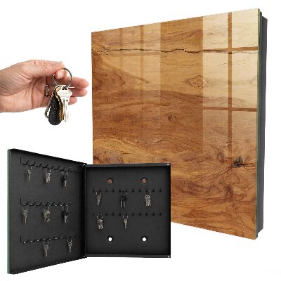 Schlüsselbox für die Wand mit Holzstruktur