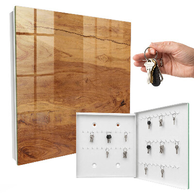 Schlüsselbox für die Wand mit Holzstruktur