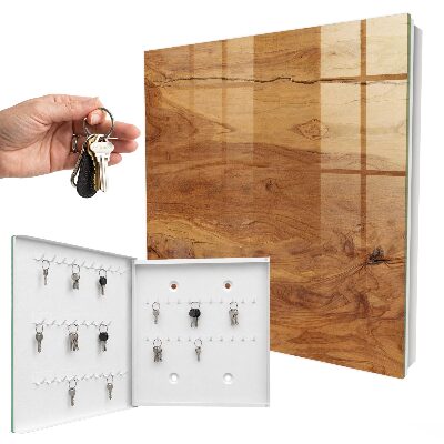Schlüsselbox für die Wand mit Holzstruktur