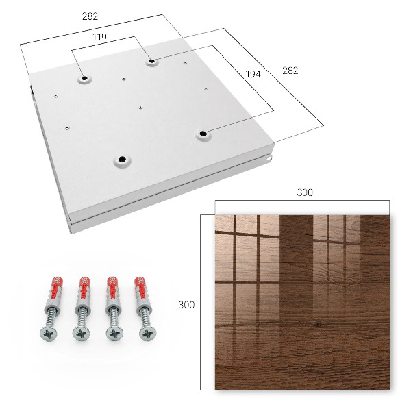 Schlüsselbox mit Holzstruktur