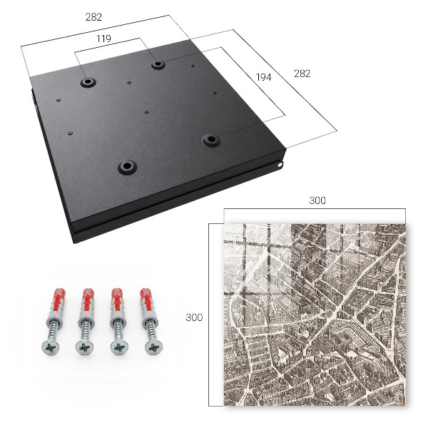 Schlüsselbox zur Wandmontage Motiv Stadtplan