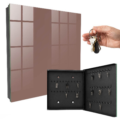 Schlüsselbox für die Wand in Pastellbraun