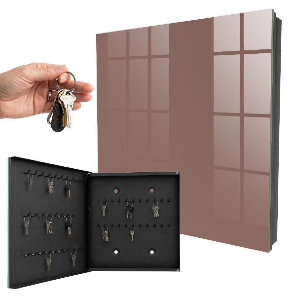 Schlüsselbox für die Wand in Pastellbraun