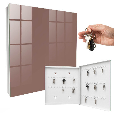 Schlüsselbox für die Wand in Pastellbraun