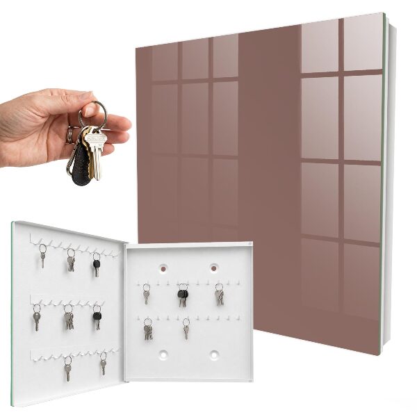 Schlüsselbox für die Wand in Pastellbraun