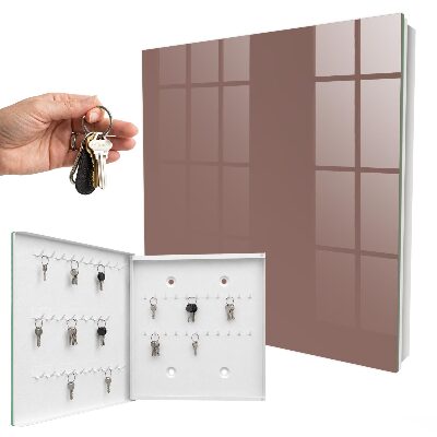 Schlüsselbox für die Wand in Pastellbraun