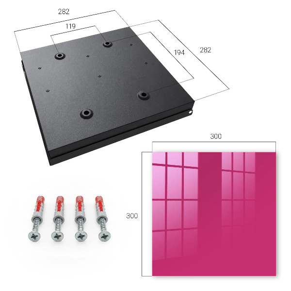 Schlüsselbox zur Wandmontage in intensivem Rosa