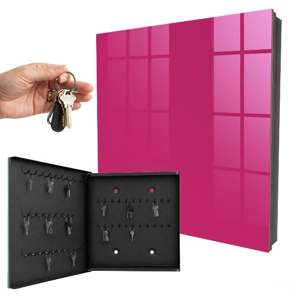 Schlüsselbox zur Wandmontage in intensivem Rosa