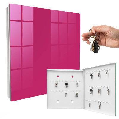 Schlüsselbox zur Wandmontage in intensivem Rosa