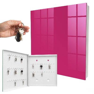 Schlüsselbox zur Wandmontage in intensivem Rosa